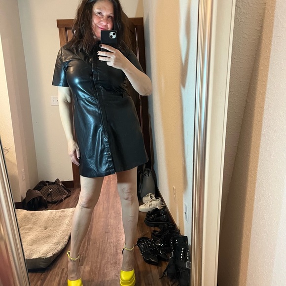 Nanushka Black Button Up Mini Dress - Picture 2 of 8